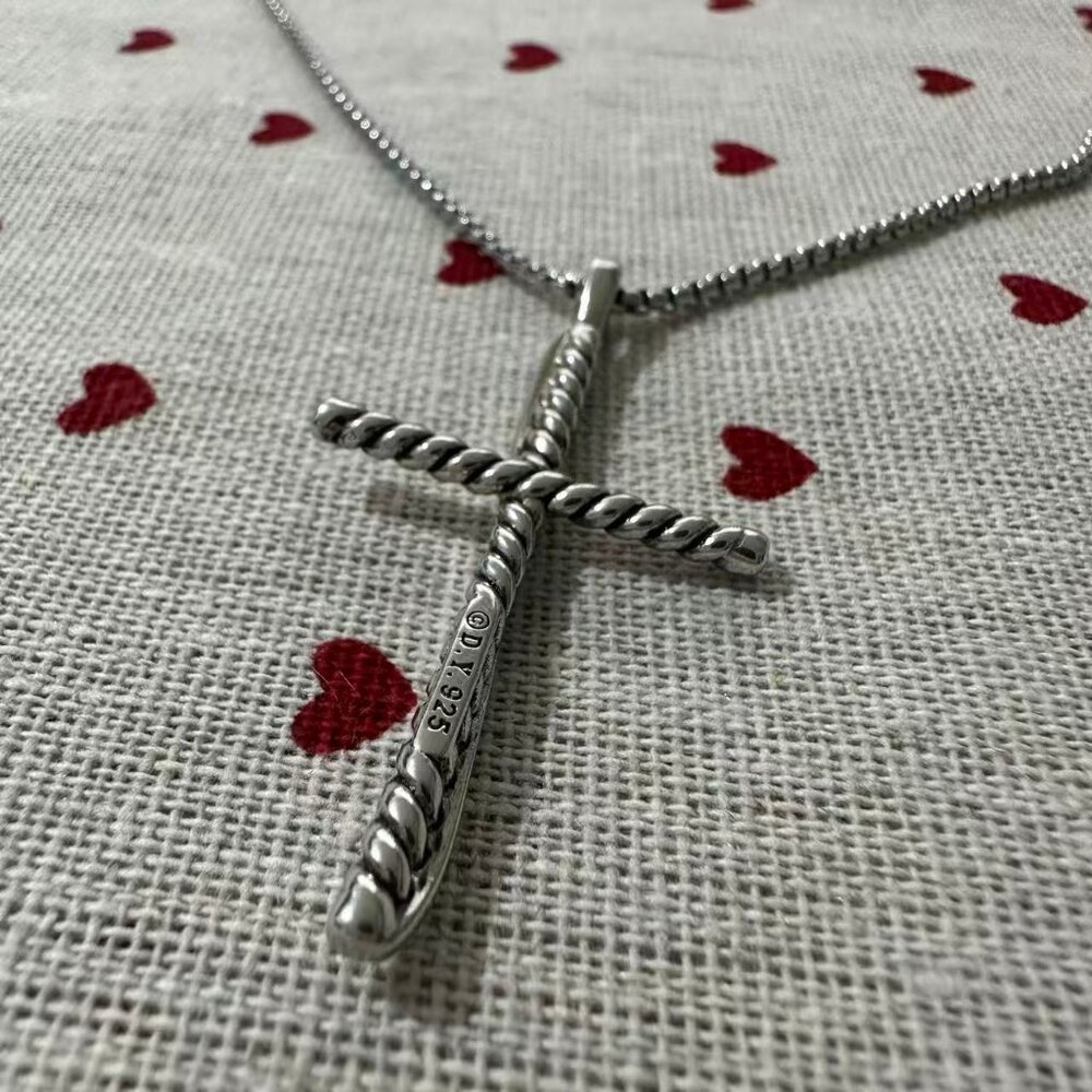 David Yurman Cylinder Cross Necklace